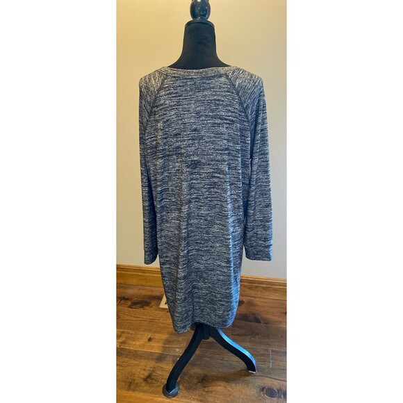 Daily Ritual Lightweight Knit Dress Plus Size XL Black White Raglan Sleeves - Picture 4 of 9